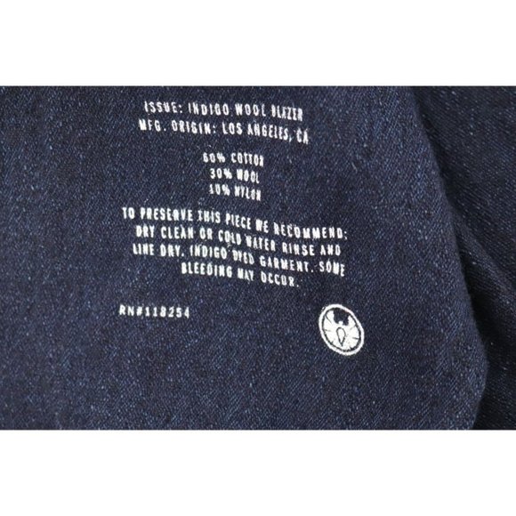 Apolis Global Citizen sport coat mens sz P three button indigo wool blend blazer - Picture 11 of 15